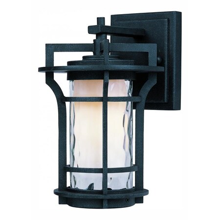 Maxim One Light Water Glass Glass Black Oxide Wall Lantern 30482WGBO